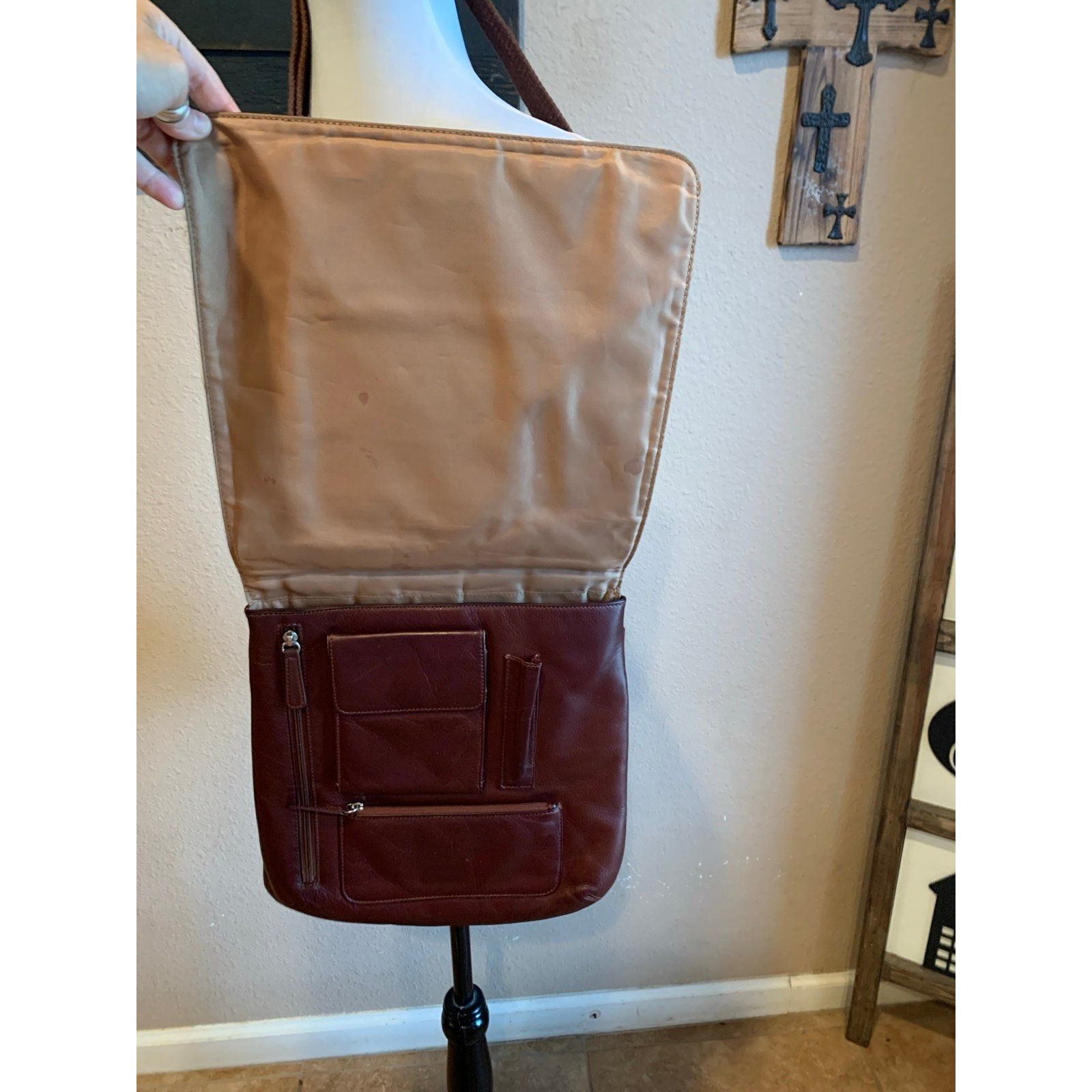 Vintage Leather Osgoode Marley Messenger Bag Guc — image 3 of 8